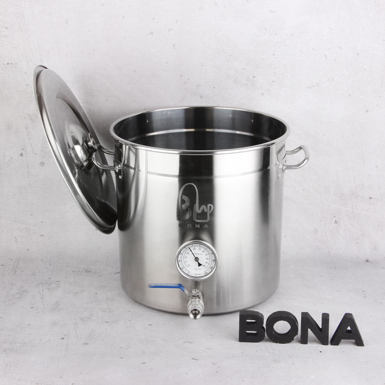 Stainless steel 50l beer home brewery barrel equipment brew boiler pot with hole of chiller connector and airlock brewing kettle