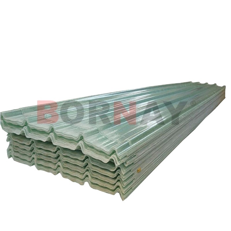 Bonai Modern Design High Quality Fiberglass Corrugated Roofing Panels Twin Wall FRP Acrylic Roofing Sheets