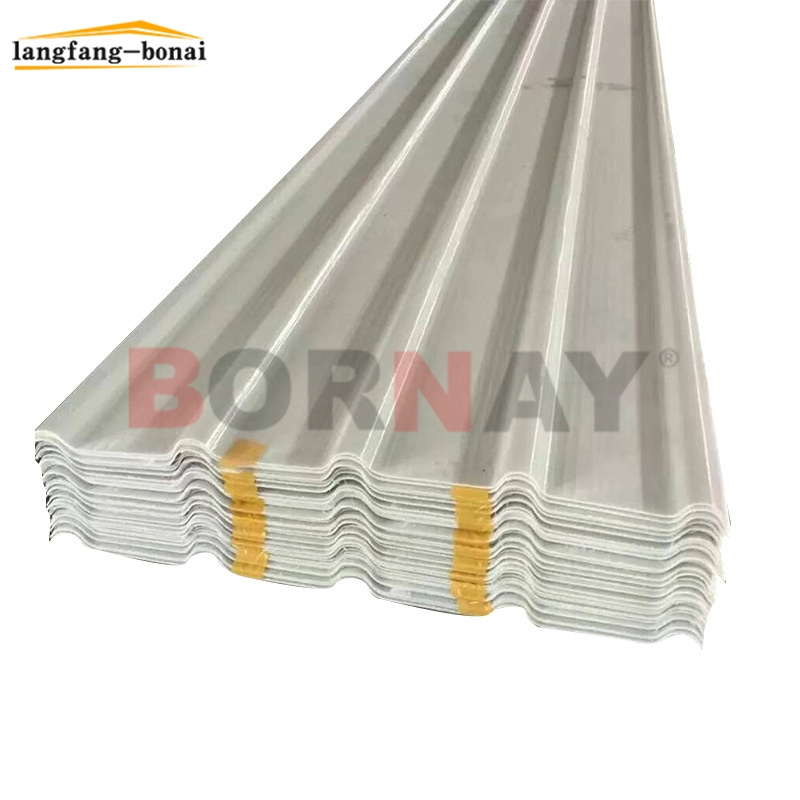 Bonai Modern Design High Quality Fiberglass Corrugated Roofing Panels Twin Wall FRP Acrylic Roofing Sheets