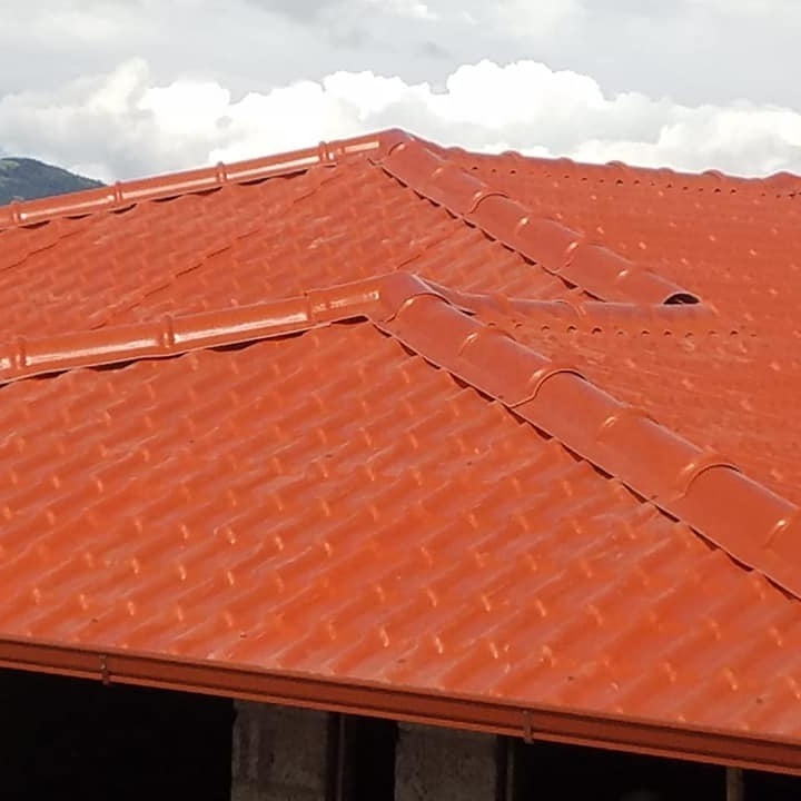 Lamina Teja Colonial Thermoplastic Roof Sheet Plastic Roofing Teja Tile