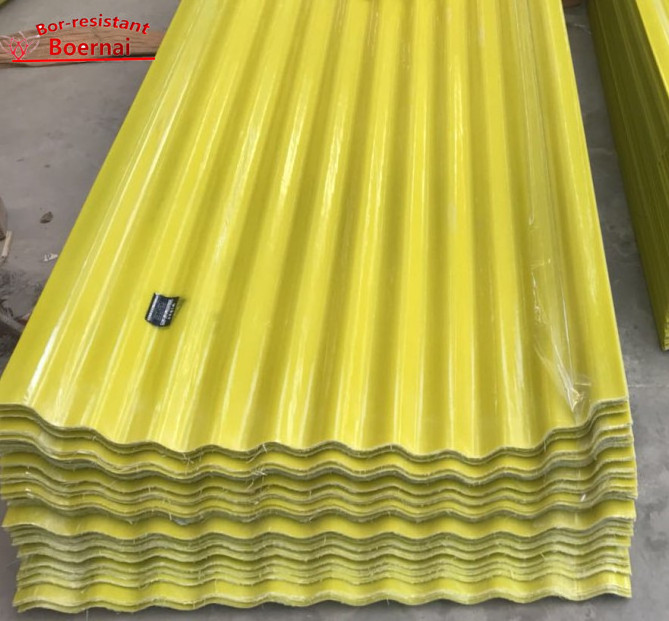 FRP Fiberglass Sheets Greenhouse Skylight Carport Awning Roofing Water Resistance Anti-Corrosion Roof Panels Langfang Bonai