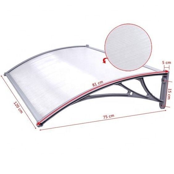 PC window door canopy, DIY plastic door canopy awning, Polycarbonate awning window shade Window/Door Awning