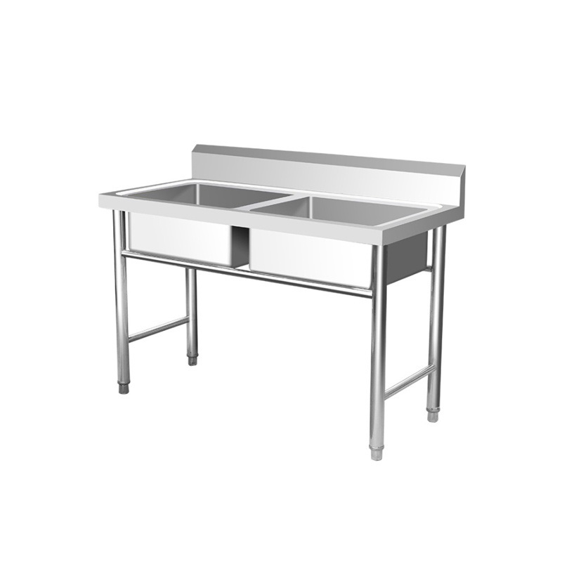 Bonaisi 180CM Length Commercial Hot Selling Triple Bowl Kitchen 3 Sink stainless steel Table Working Table With Sink