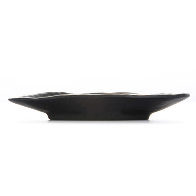 Matt Black Melamine Dinner Plate Set Tup Dish Kitchen Ware Luxury Homeware Food Dispenser Plates