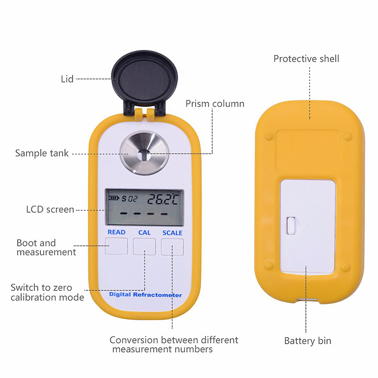 Digital Refractometer DR301 Honey Concentration Meter Refractometer Honey Moisture Detector