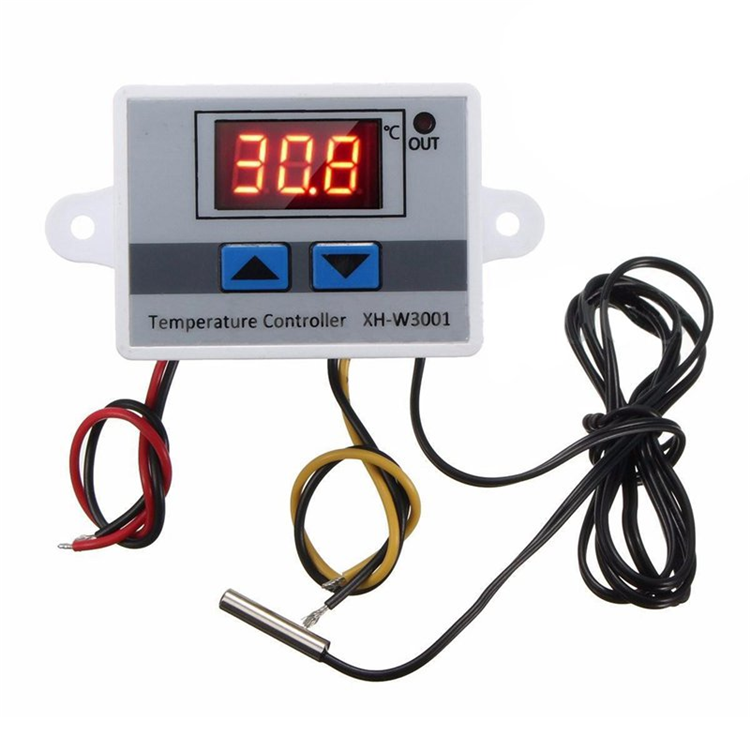 W3001 Digital Temperature Microcomputer Thermostat 12V/24V/110V-220V with Probe Heat Cool Temp Thermostat Control Switch