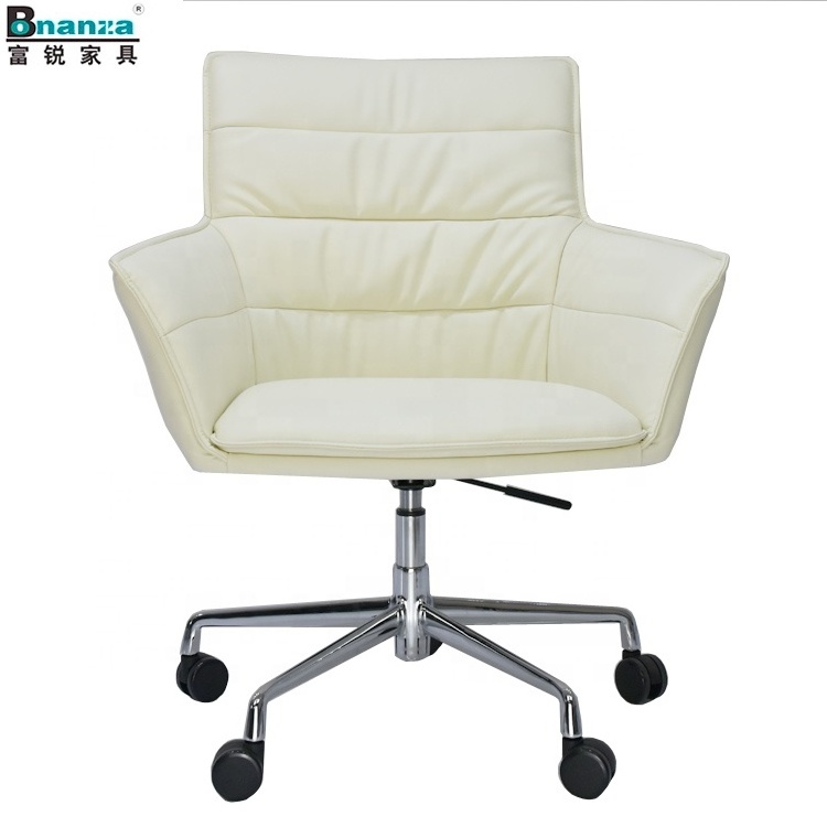 Bonanza new design modern swivel office leather chair with wheels and 5 star alloy base one box per chair good for on line sales