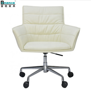 Bonanza new design modern swivel office leather chair with wheels and 5 star alloy base one box per chair good for on line sales