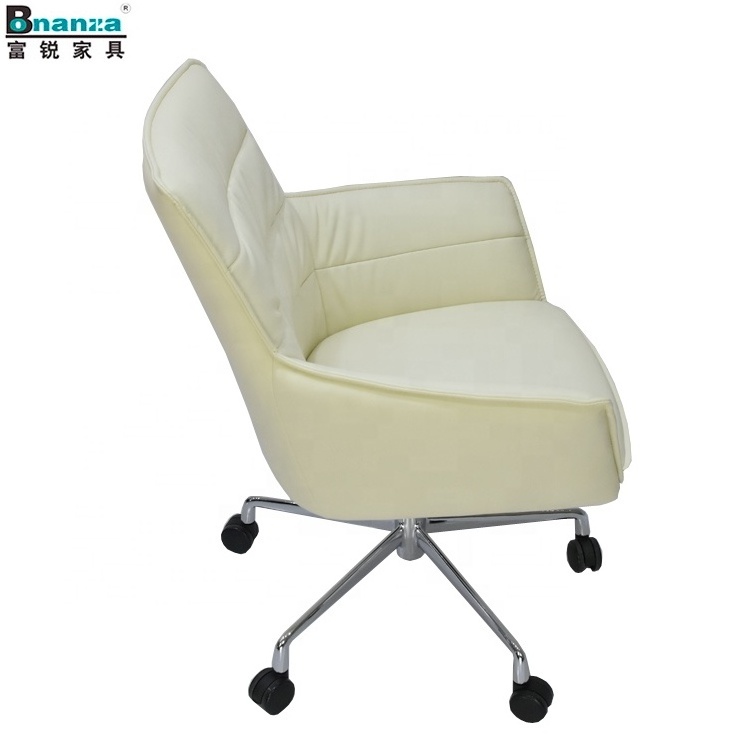 Bonanza new design modern swivel office leather chair with wheels and 5 star alloy base one box per chair good for on line sales