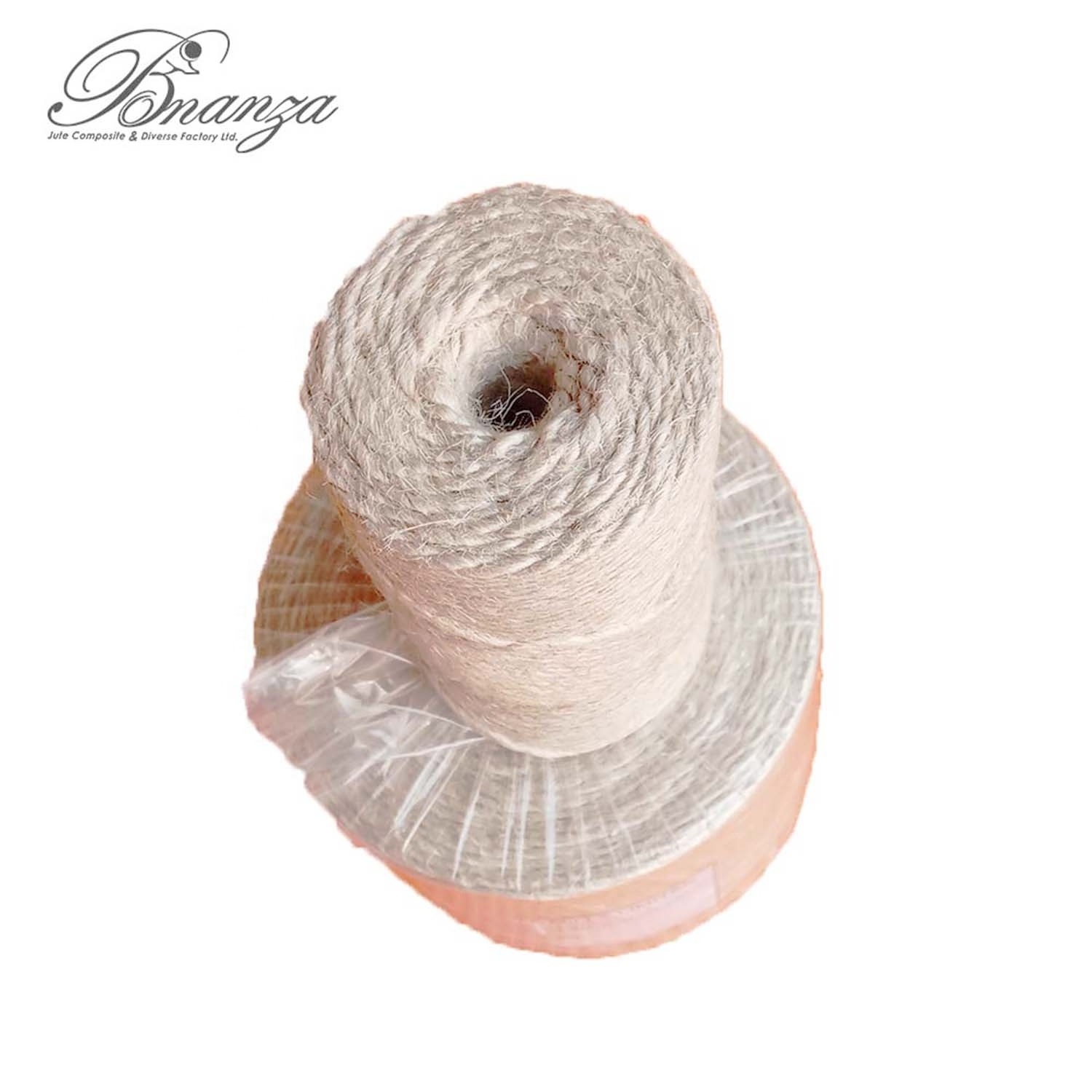 MAGNIFICENT NATURAL WHITE 38 LBS 1 PLY CB QUALITY JUTE YARN FROM BANGLADESH TO USE DECORATIVE WORKING PURPOSE