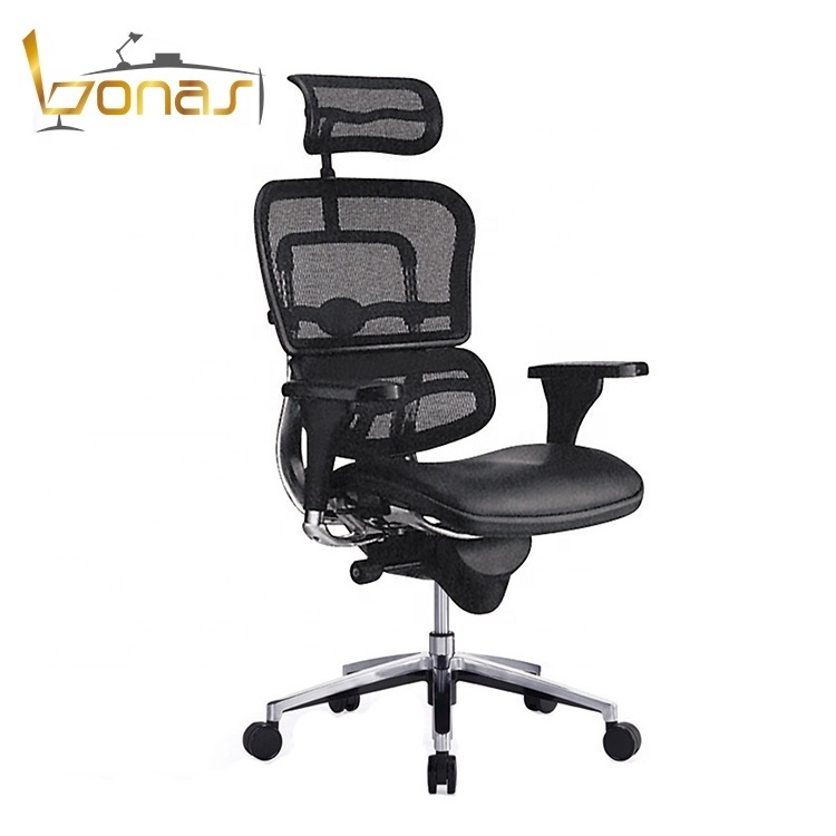 Ergonomic breathable mesh office chair nylon back high back removable chair