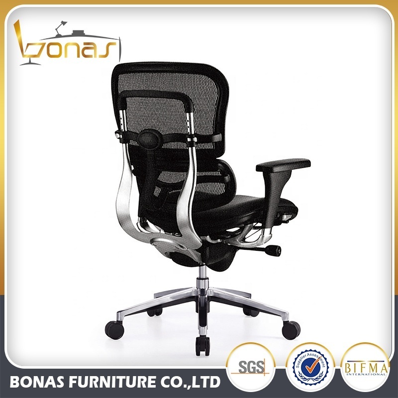 Ergonomic breathable mesh office chair nylon back high back removable chair