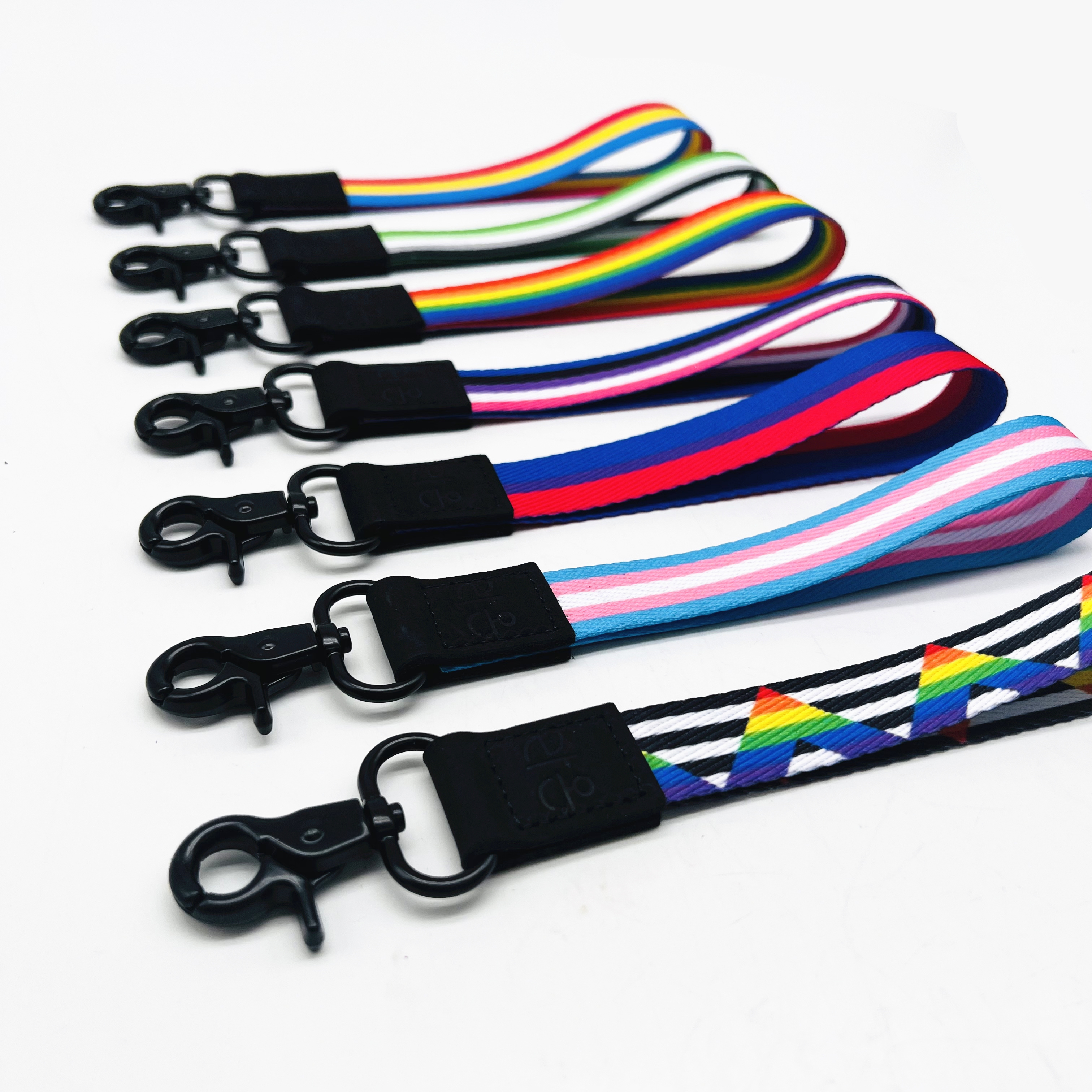 BSBH Colorful LGBTQ Pride Flag Straps Wrist Key Chain Hand Lanyard Keychain Holder Lanyard Wristlet Keychain for Keys