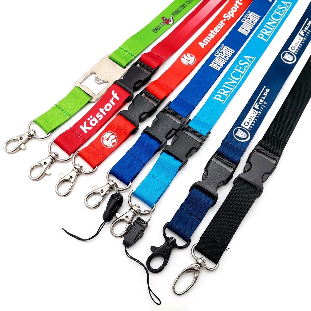 Top Quality Customized Sublimation Breakaway Polyester Neck Lanyards With Badge Holders