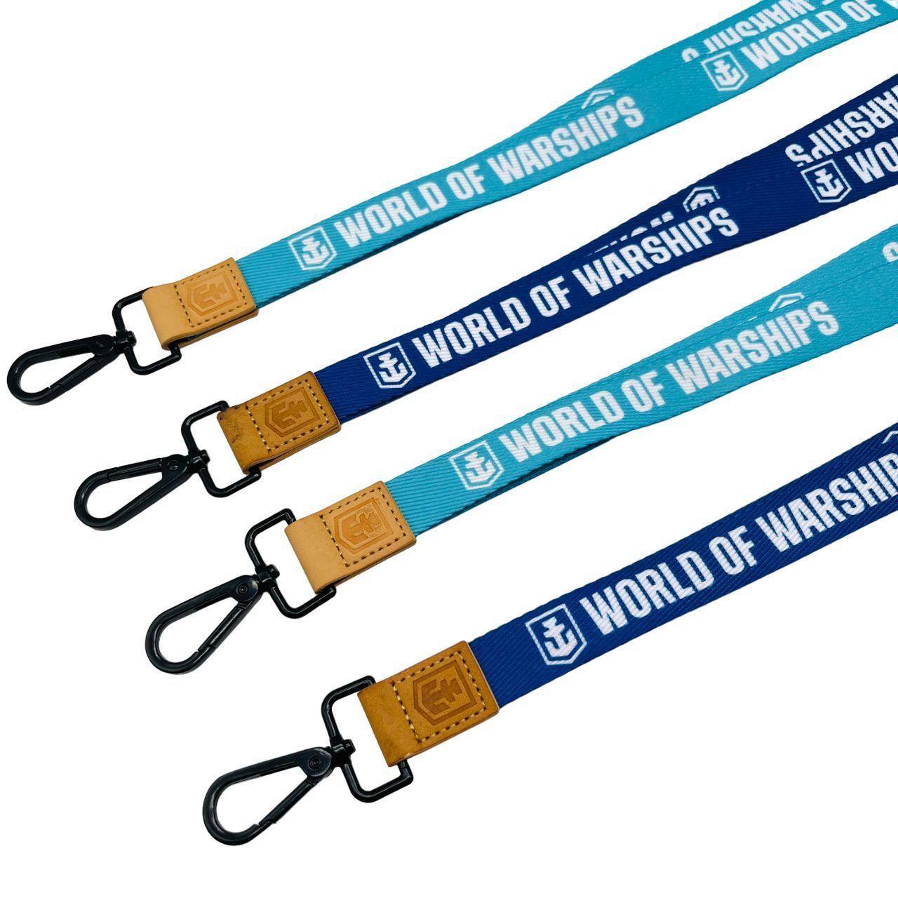 BSBH Wholesale Blank Sublimation Adjustable Lanyards keychain with Woven Logo ID Badge Holder