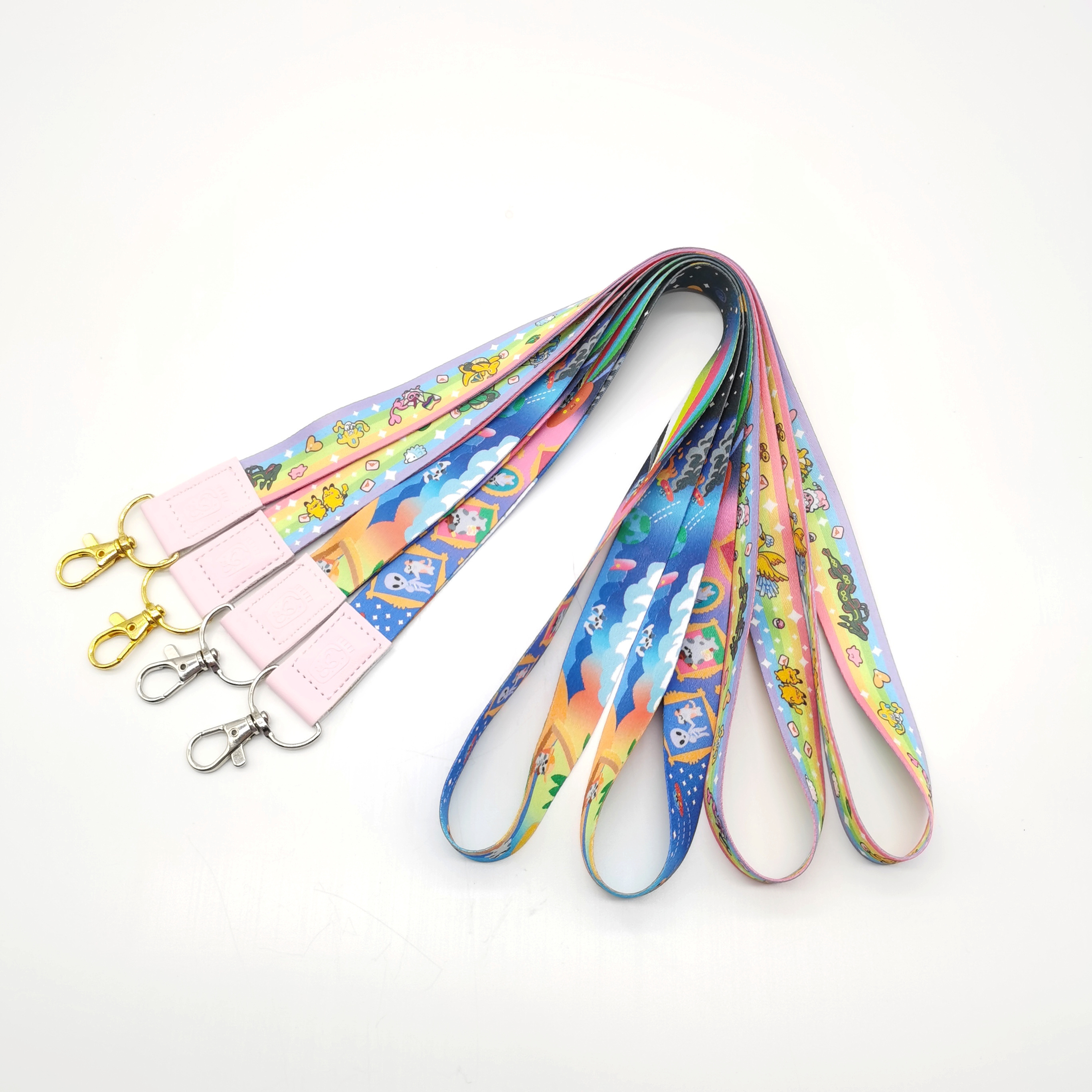 Most Popular Custom Logo Soft Personalized Neck Strap Teacher Lanyard Leather Part Phone Promotional Lanyard