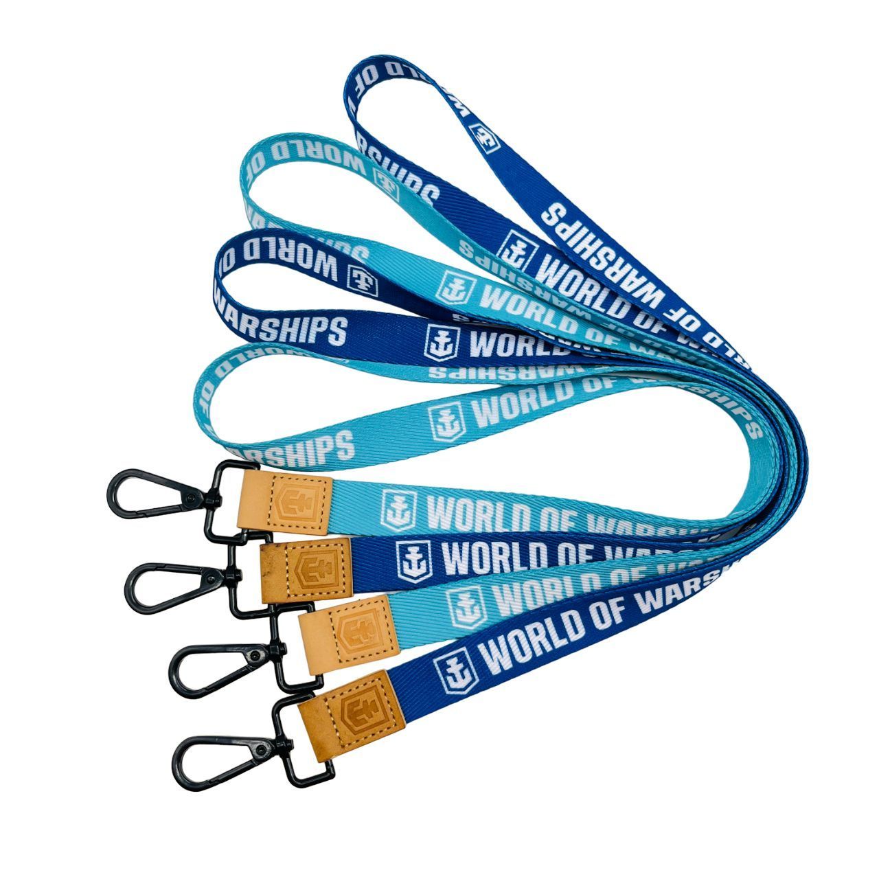 BSBH Wholesale Blank Sublimation Adjustable Lanyards keychain with Woven Logo ID Badge Holder