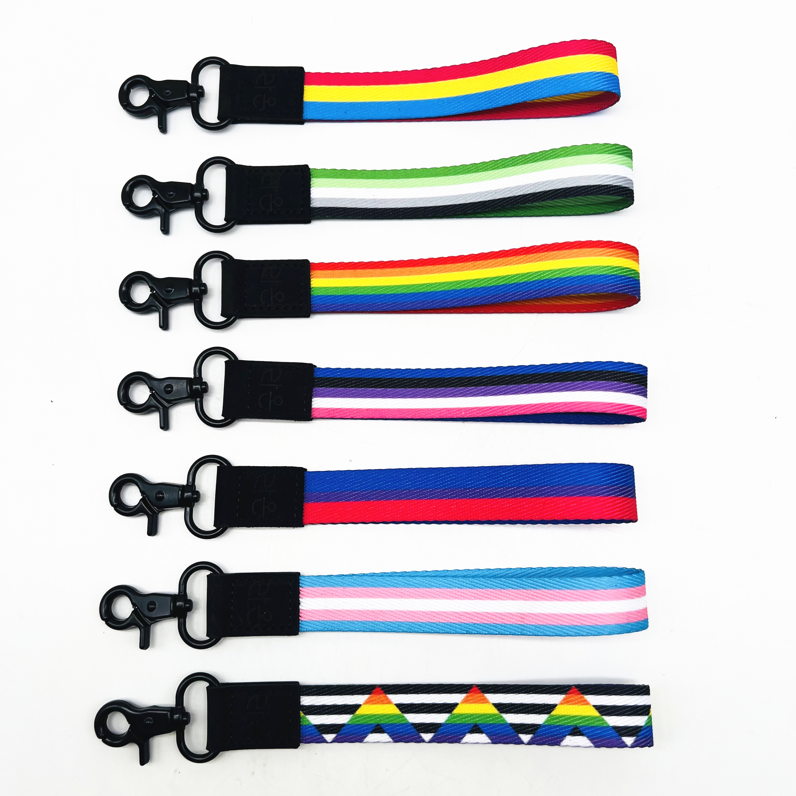 BSBH Colorful LGBTQ Pride Flag Straps Wrist Key Chain Hand Lanyard Keychain Holder Lanyard Wristlet Keychain for Keys