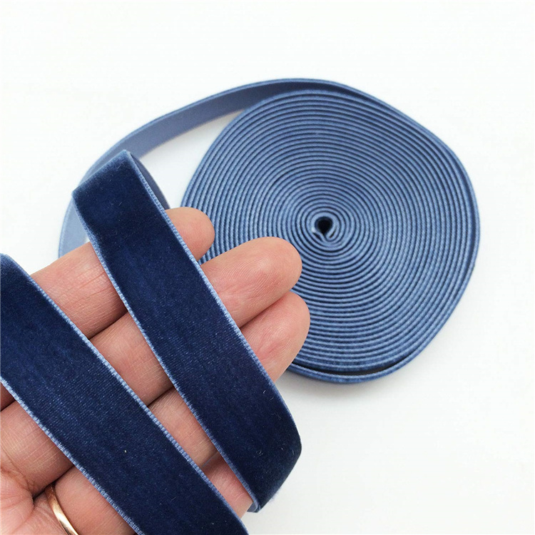 Double Sided Stretch Velvet Elastic Ribbon Polyester Velvet Ribbon