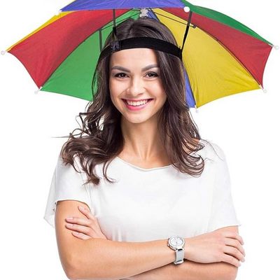 BSBH 2024 Custom Hat Umbrella Article Head Umbrella Kids Adult Multicolor Foldable Head Umbrella With Country Flag