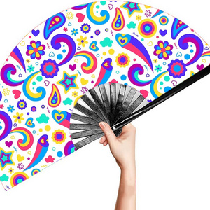 Hot Selling Popular Bamboo Product Personalized Large Loud Clack Hand Fan