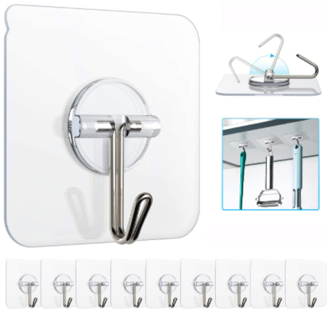 Wholesale  Large Wall Hooks for Hanging Heavy Duty 22lb(Max),Coat and Towel Adhesive Hooks