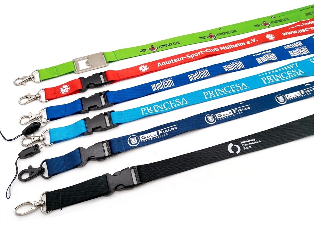 Top Quality Customized Sublimation Breakaway Polyester Neck Lanyards With Badge Holders