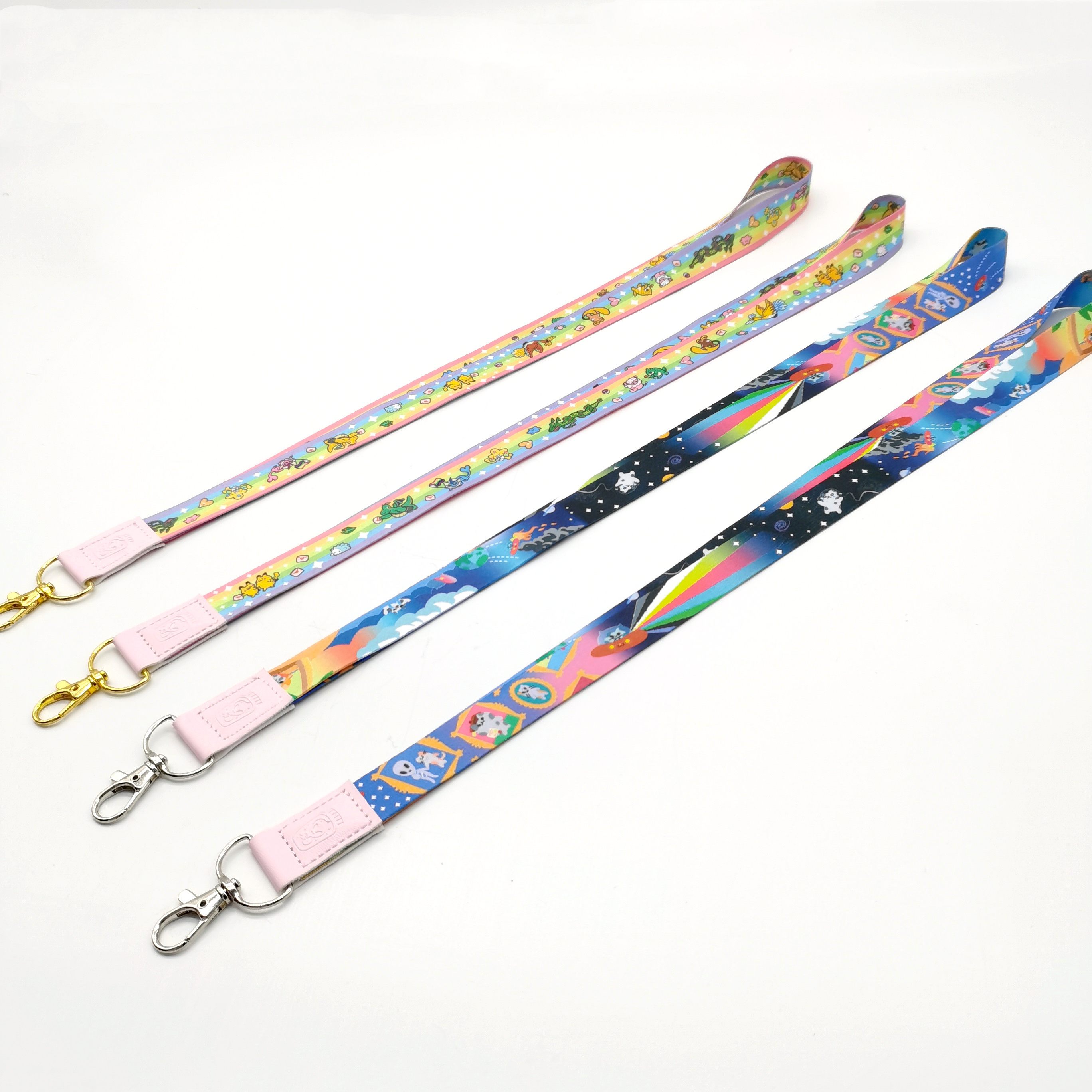 Most Popular Custom Logo Soft Personalized Neck Strap Teacher Lanyard Leather Part Phone Promotional Lanyard