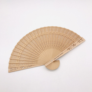 2021 Wholesale Wedding Souvenir Bamboo Handheld Fan Custom Wooden Hand Fan