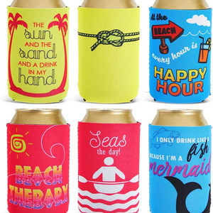 BSBH Eco-friendly Neoprene Koozies Sleeve With Sublimation Printing For Party Soda Wine Beer Water Drinking Can Cover Cooler