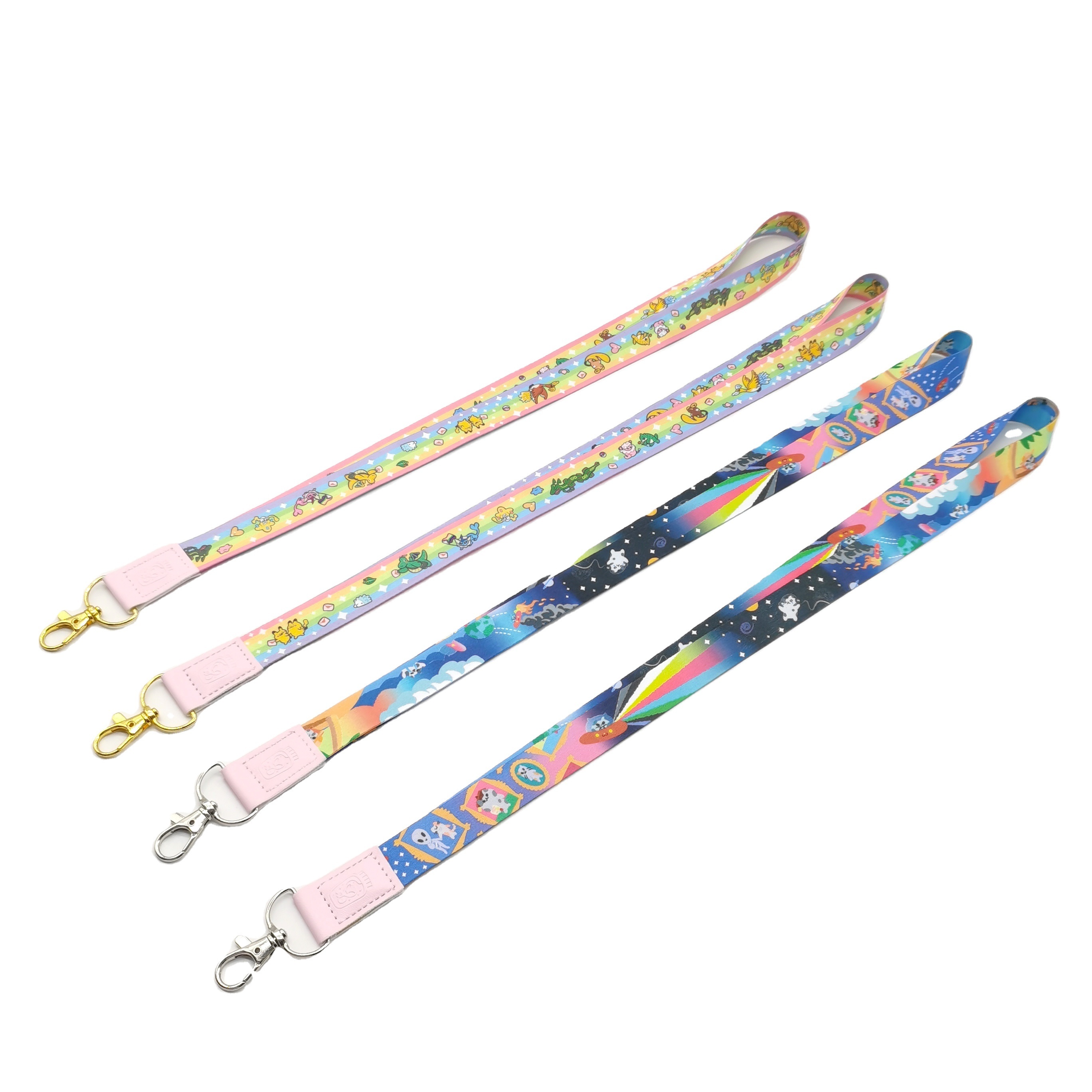 Most Popular Custom Logo Soft Personalized Neck Strap Teacher Lanyard Leather Part Phone Promotional Lanyard