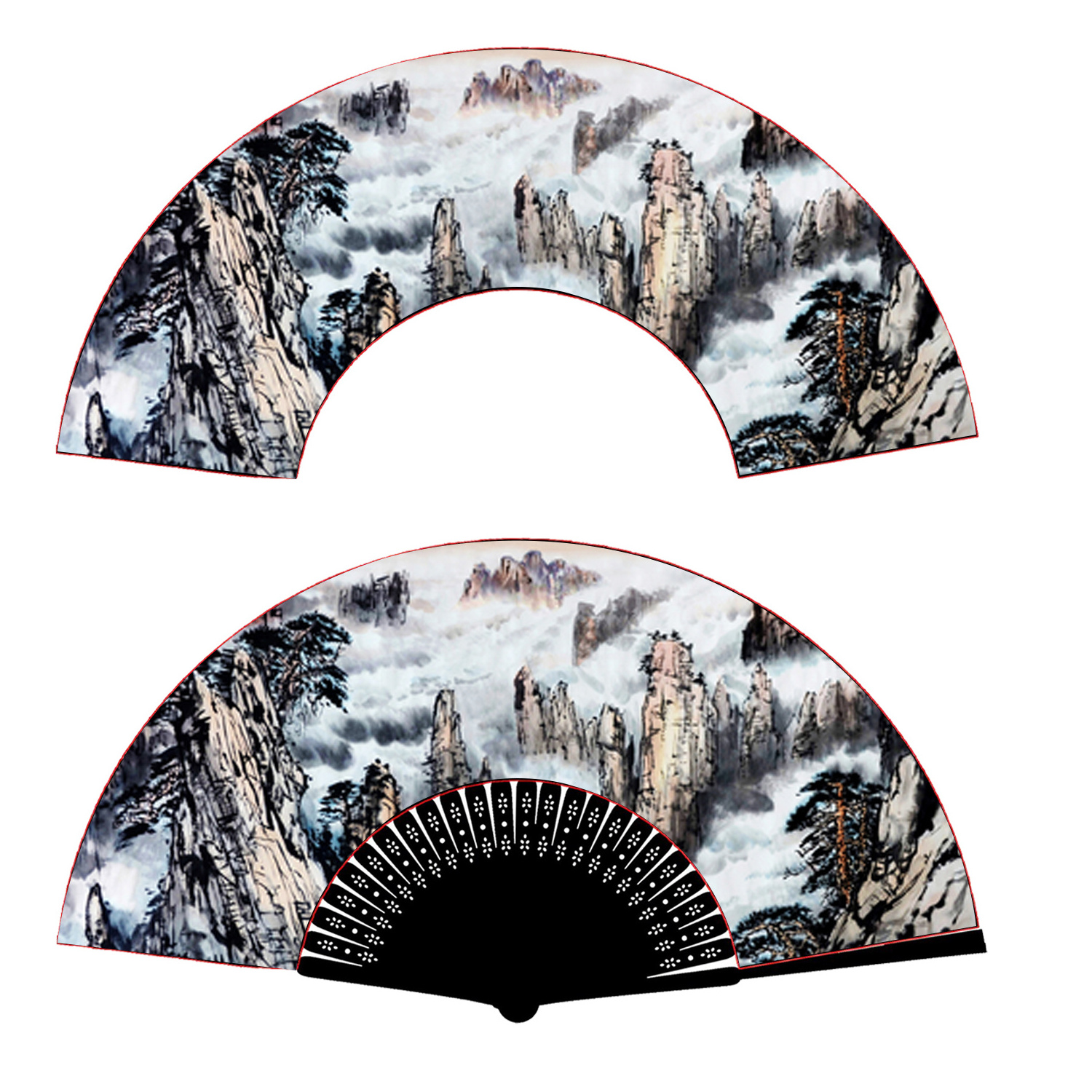 Portable Japanese Chinese Folding Silk Hand Held Mini Fan with Bamboo Ribs for Dancing Wedding Party