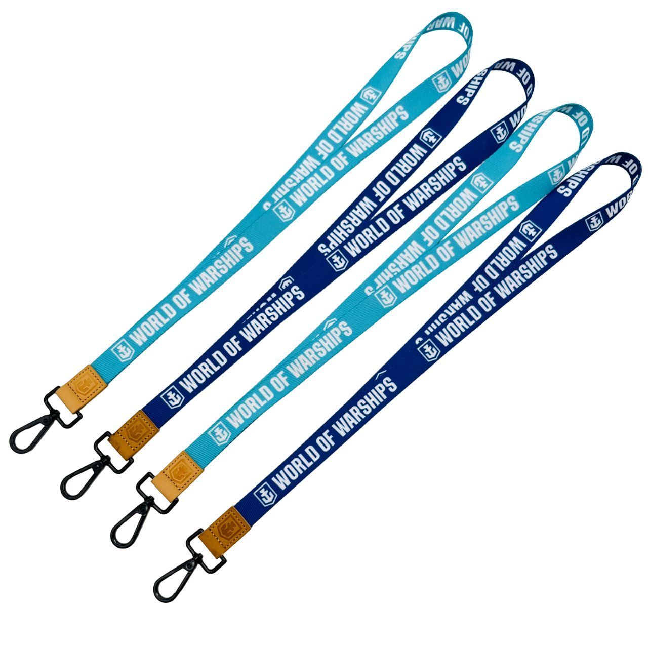 BSBH Wholesale Blank Sublimation Adjustable Lanyards keychain with Woven Logo ID Badge Holder