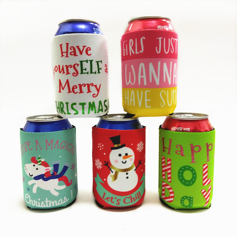 BSBH Customized Koozies With Logo Neoprene Slim Stubby Holder For Party Soda Wine Beer Drinking Coffee Can Cover Cooler Holders