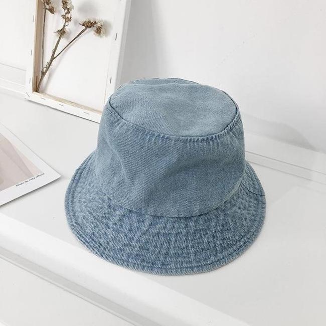 BSBH Wholesale Women's Hats Winter Blank Designer Plain Blue Winter Hats Unisex Washed Custom Denim Jean Bucket Hat