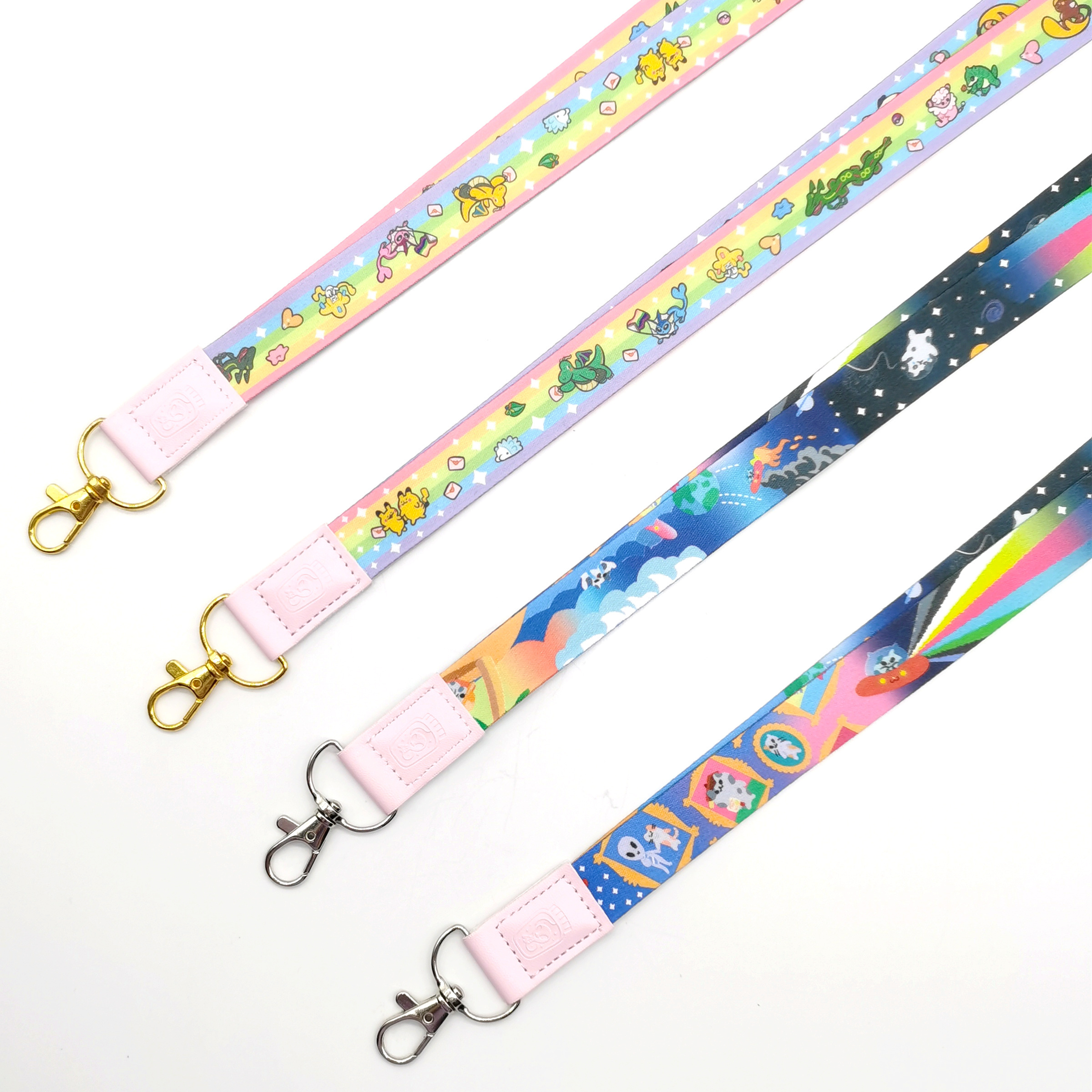 Most Popular Custom Logo Soft Personalized Neck Strap Teacher Lanyard Leather Part Phone Promotional Lanyard