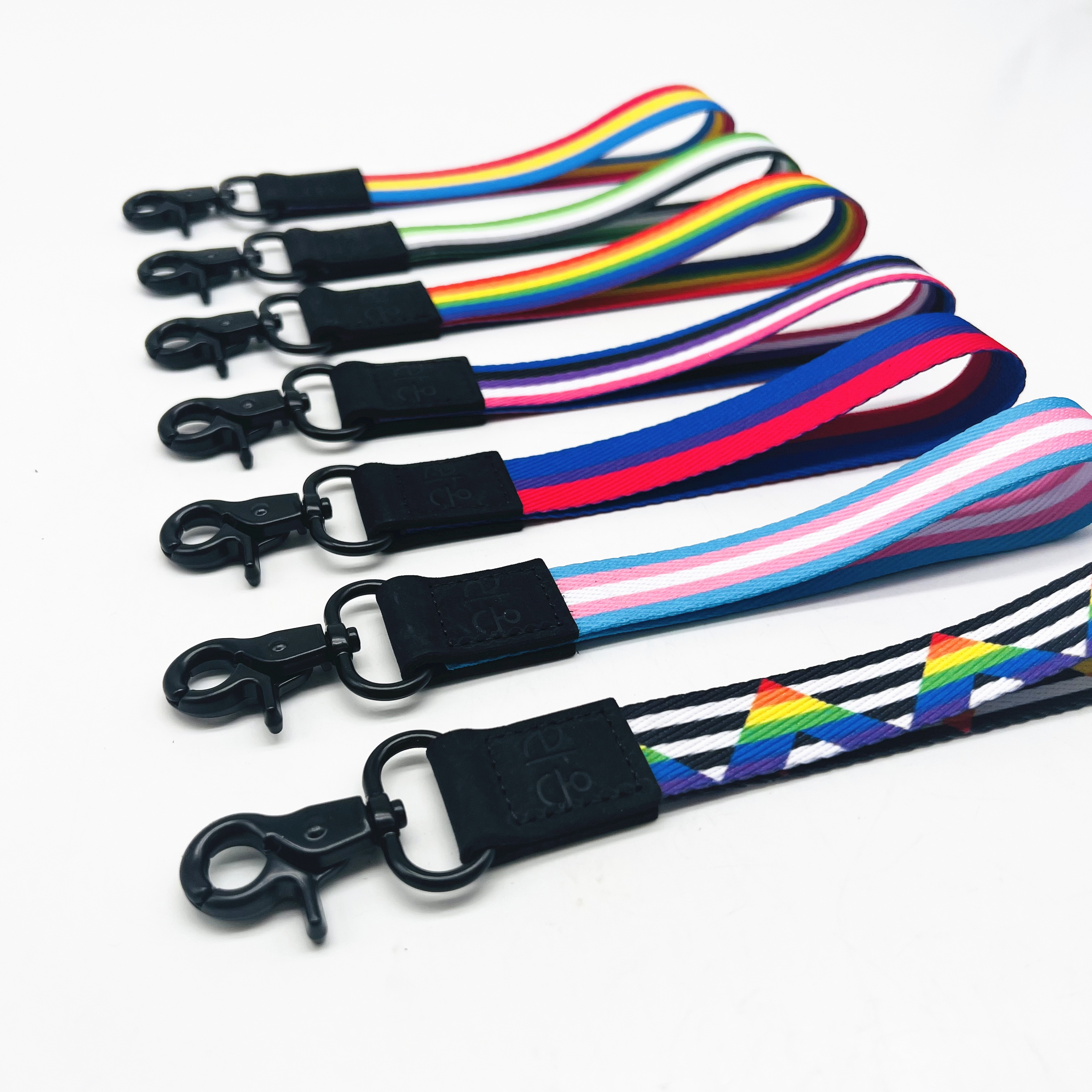 BSBH Colorful LGBTQ Pride Flag Straps Wrist Key Chain Hand Lanyard Keychain Holder Lanyard Wristlet Keychain for Keys