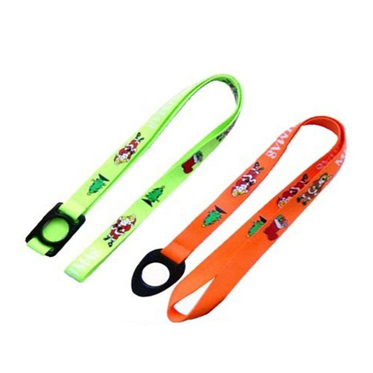 Free Sample Custom Logo Printed Lanyards Minimum Order 1 Piece Drink Bottle Holder Neck Strap