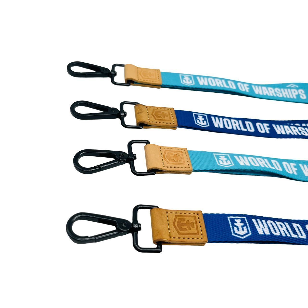 BSBH Wholesale Blank Sublimation Adjustable Lanyards keychain with Woven Logo ID Badge Holder