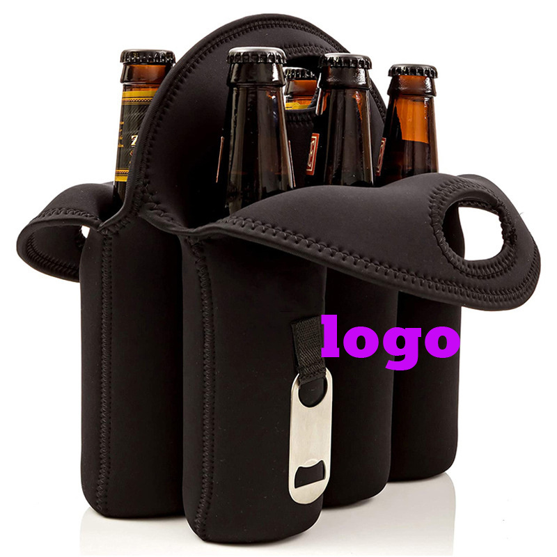 BSBH High Quality Neoprene  Koozies With Custom Logo Wine Drinking Cooler Holder With  For Party Travel Foldable Stubby Holder