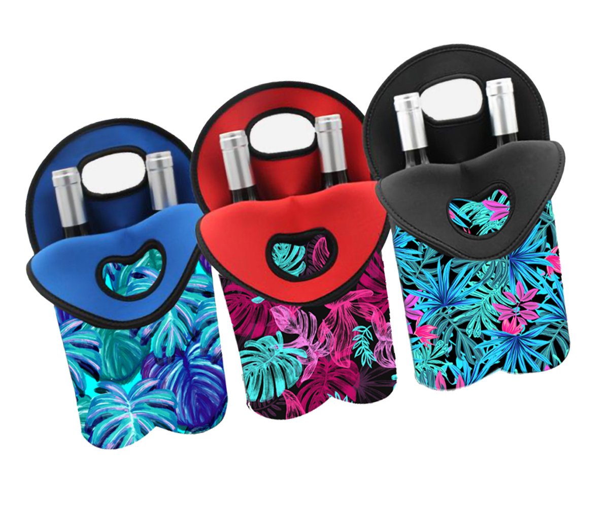 BSBH High Quality Neoprene  Koozies With Custom Logo Wine Drinking Cooler Holder With  For Party Travel Foldable Stubby Holder