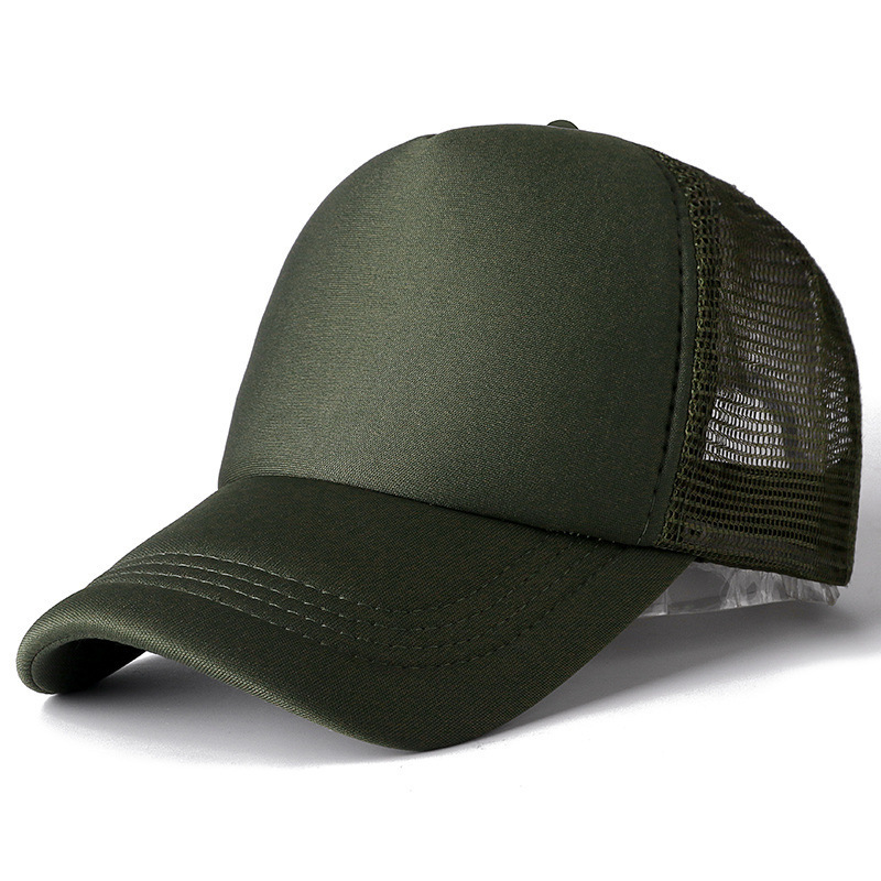 BSBH Mens Trucker Net Caps Curved Hats Custom Sublimation Camo Blank Plain Black Foam Trucker Cap