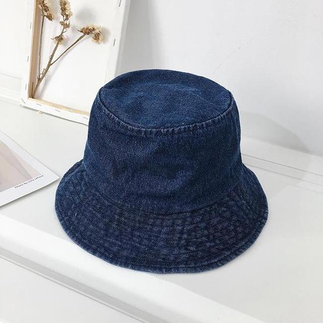 BSBH Wholesale Women's Hats Winter Blank Designer Plain Blue Winter Hats Unisex Washed Custom Denim Jean Bucket Hat