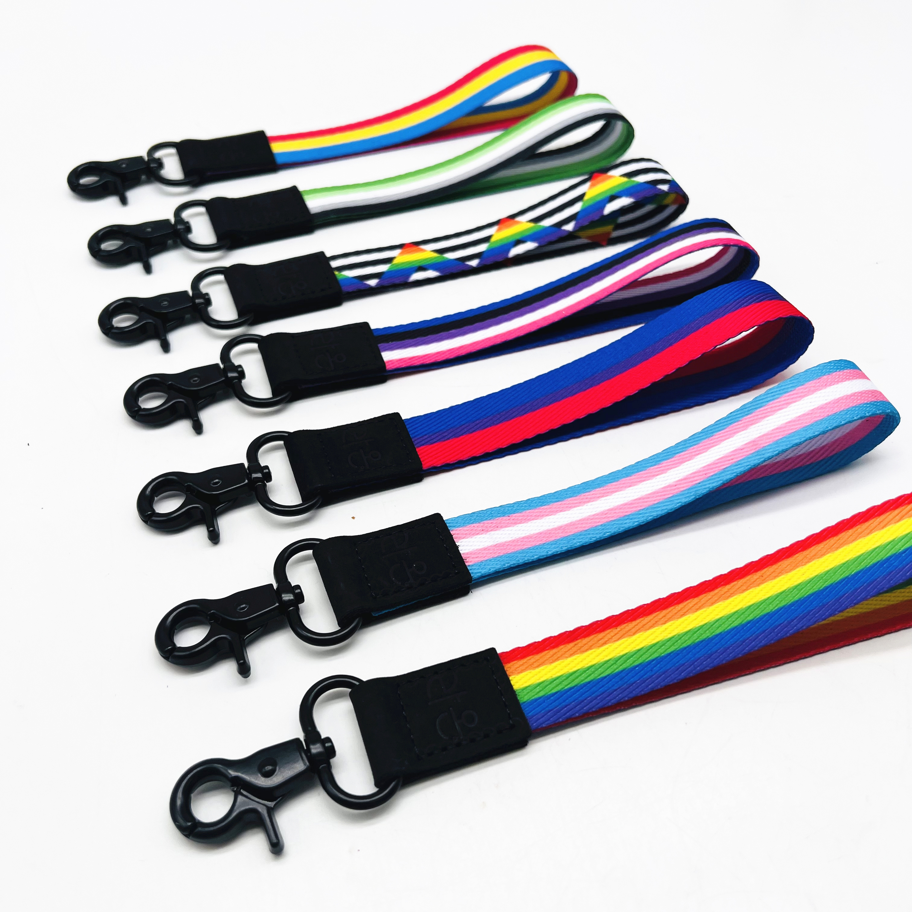 BSBH Colorful LGBTQ Pride Flag Straps Wrist Key Chain Hand Lanyard Keychain Holder Lanyard Wristlet Keychain for Keys