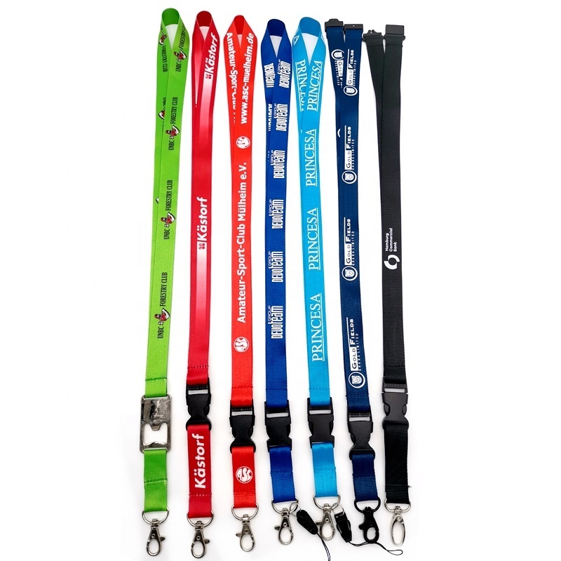 Top Quality Customized Sublimation Breakaway Polyester Neck Lanyards With Badge Holders