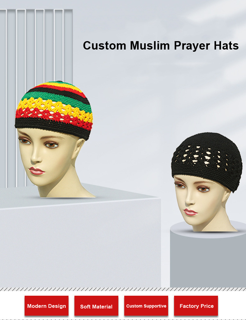 Wool Felt Red Fez New Arrival Wedding Islamic Prayer Embroidery Men Muslim Cap Hat