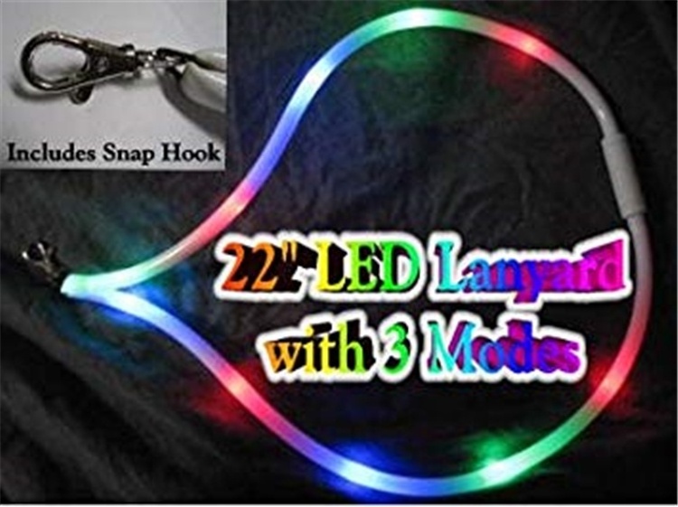 Colorful Hand Wrist Strap led id card fluorescent flashlight lanyard