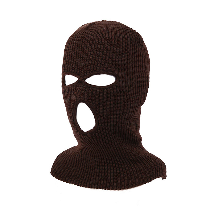 Custom balaclava three hole knitted and printed designer ski mask high quality full face cover black mens ski mask wholesale