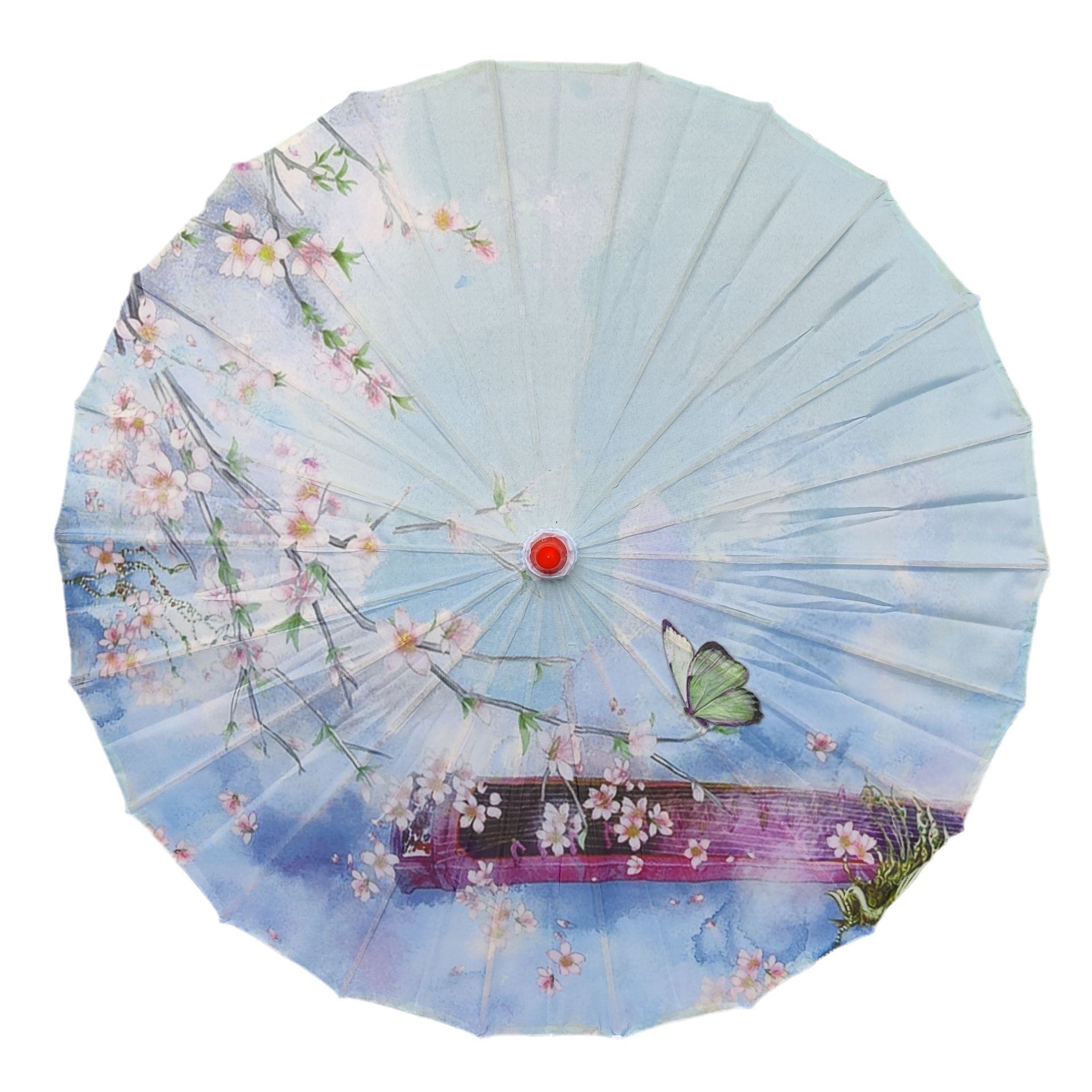 Long Life Silk Umbrella Decoration Craft Paper Parasols Bamboo Handle Umbrella For Dance Performance