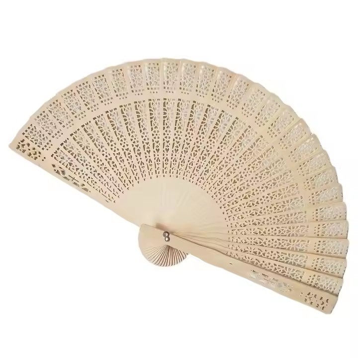 2024 Wholesale Hotel Wedding Souvenir Bamboo Handheld Fan Custom Wooden Hand Fan rechargeable hand fans wholesale